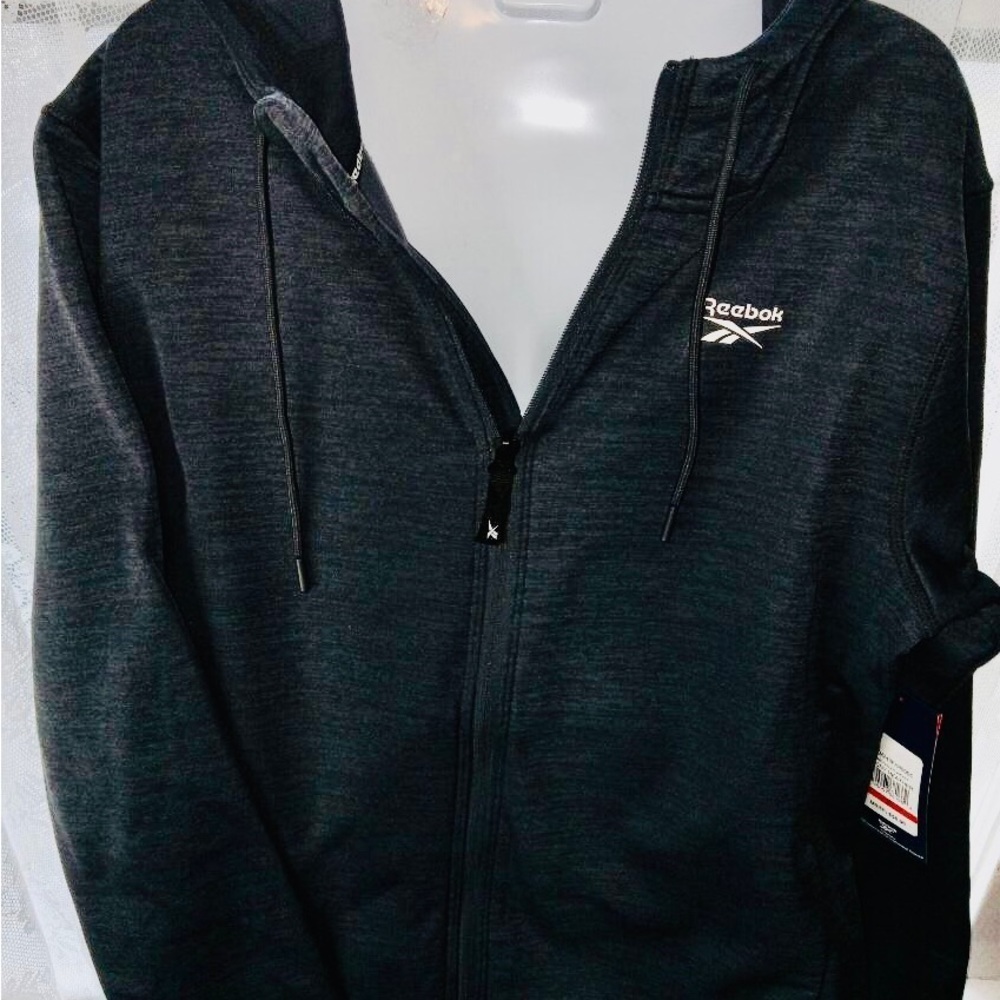 Reebok Grey Men’s Zip-Up Hoodie
